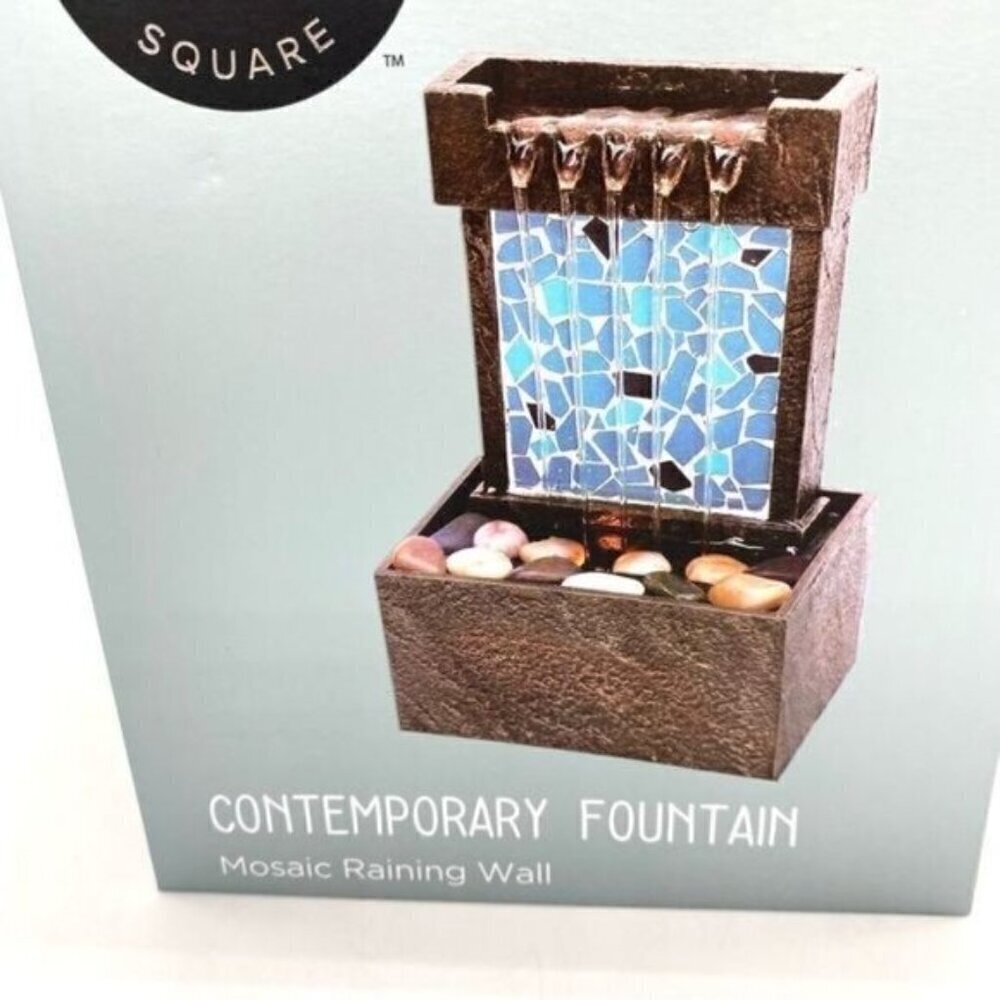 Mosaic Raining LED Tabletop Water Fountain New - Picture 2 of 4